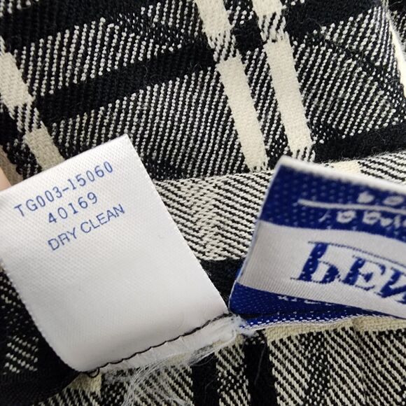 Vintage Pendleton Womens Maxi Skirt Size 10 100% Virgin Wool Black Cream Plaid - Picture 9 of 9